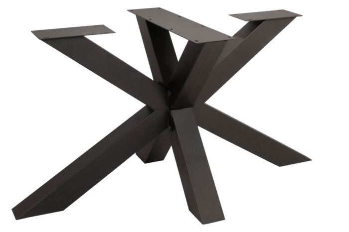 Tischuntergestell Rex Fineline, zerlegt, Metall matt schwarz RAL 9005 - 13001441