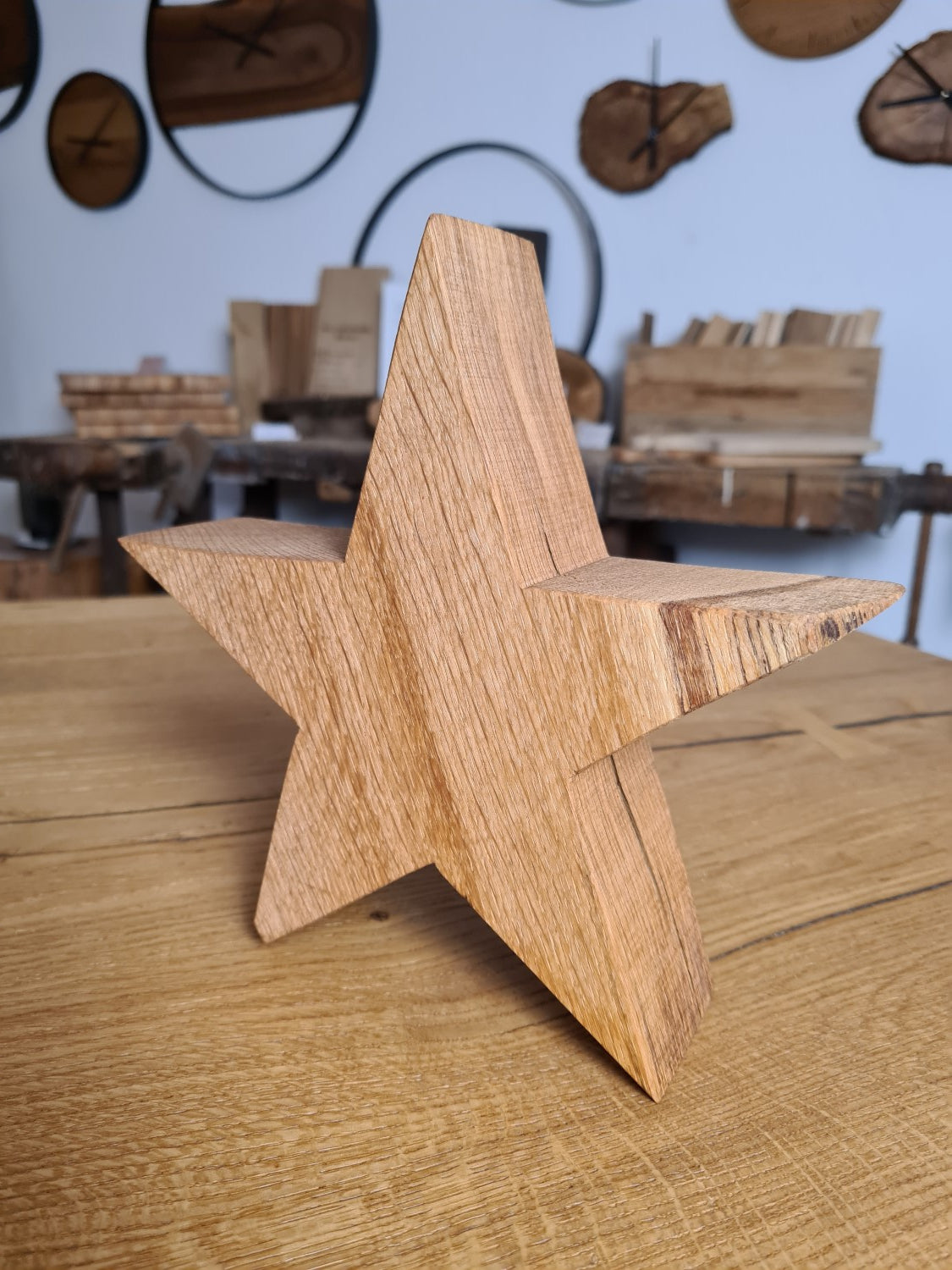 Stern aus Holz | Eiche geölt