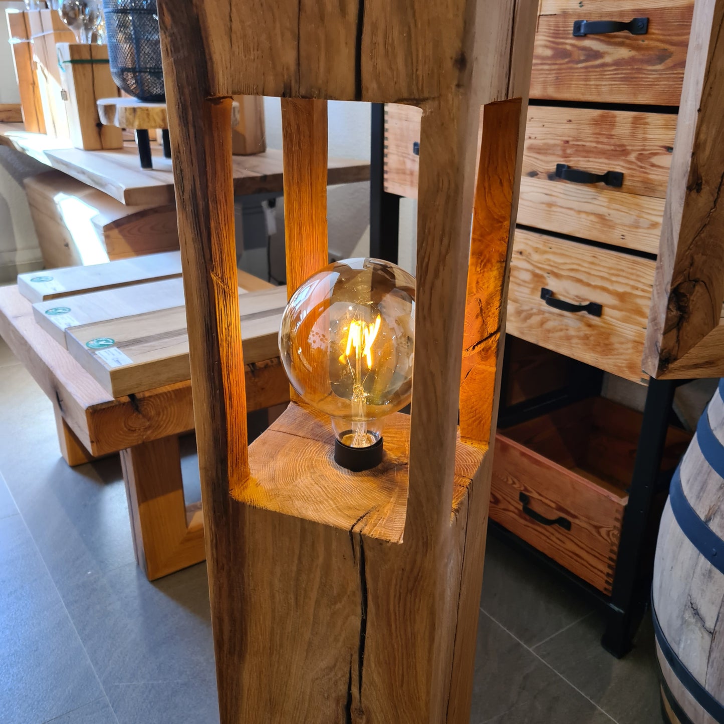 Stehlampe/ Lampe - Eiche massiv in versch. Größen
