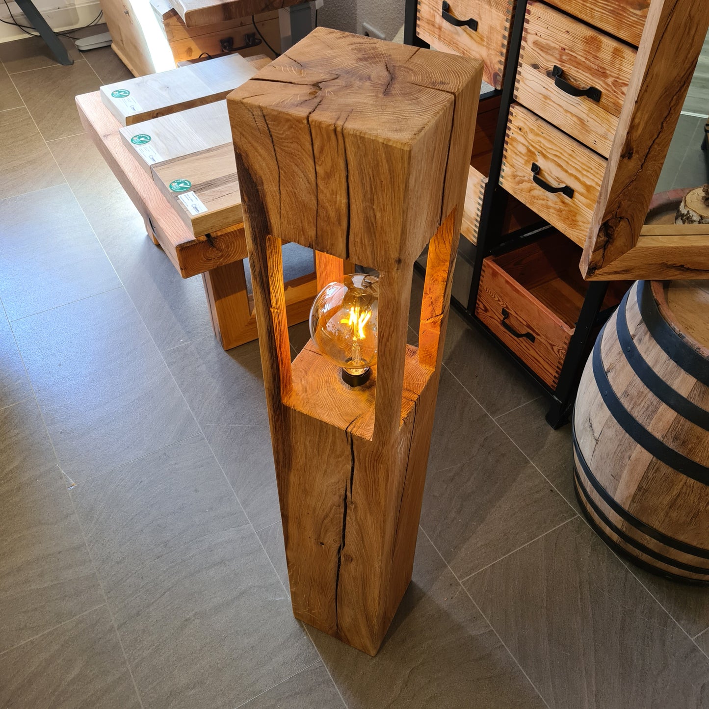 Stehlampe/ Lampe - Eiche massiv in versch. Größen