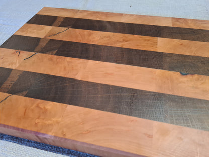 Schneid & Servierbrett - Birne & Nussbaum verleimt Massiv