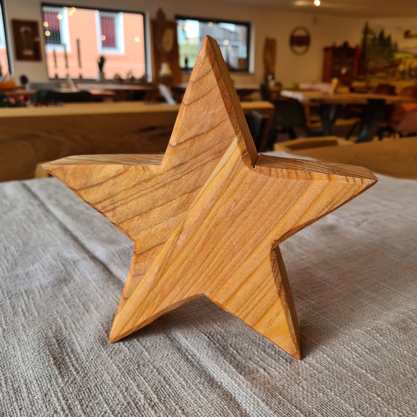 Stern aus Holz | Eiche/Esche oder Lärche geölt - Dekoration